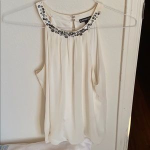 White Sleeveless top- Express